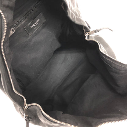 【現状渡し品】【レディース】 SAINT LAURENT サンローラン LEATHER MOUTON BACKPACK レザー バックパック リュック バッグ 鞄 180-260727-rs-04-fur カラー：ブラック 万代Net店