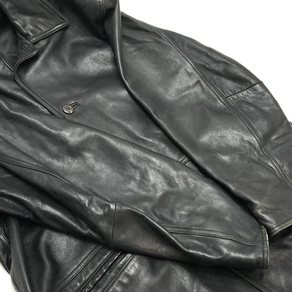 【ジャンク品】【メンズ】 PALMUS SHEEPSKIN LEATHER JACKET レザージャケット アウター 古着 ヴィンテージ 146-261020-rs-01-fur サイズ：フリー カラー：ブラック 万代Net店