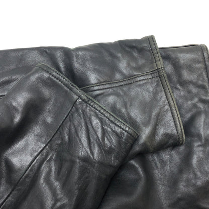 【ジャンク品】【メンズ】 PALMUS SHEEPSKIN LEATHER JACKET レザージャケット アウター 古着 ヴィンテージ 146-261020-rs-01-fur サイズ：フリー カラー：ブラック 万代Net店