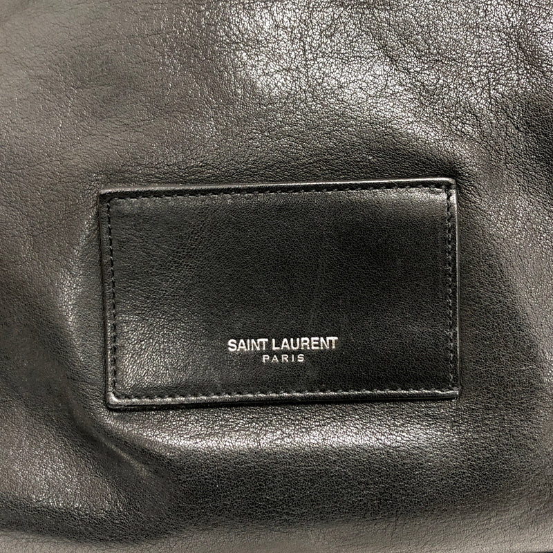 【現状渡し品】【レディース】 SAINT LAURENT サンローラン LEATHER MOUTON BACKPACK レザー バックパック リュック バッグ 鞄 180-260727-rs-04-fur カラー：ブラック 万代Net店