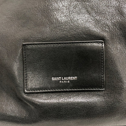 【現状渡し品】【レディース】 SAINT LAURENT サンローラン LEATHER MOUTON BACKPACK レザー バックパック リュック バッグ 鞄 180-260727-rs-04-fur カラー：ブラック 万代Net店