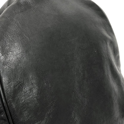 【現状渡し品】【レディース】 SAINT LAURENT サンローラン LEATHER MOUTON BACKPACK レザー バックパック リュック バッグ 鞄 180-260727-rs-04-fur カラー：ブラック 万代Net店
