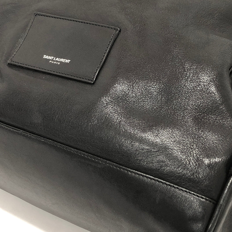 【現状渡し品】【レディース】 SAINT LAURENT サンローラン LEATHER MOUTON BACKPACK レザー バックパック リュック バッグ 鞄 180-260727-rs-04-fur カラー：ブラック 万代Net店
