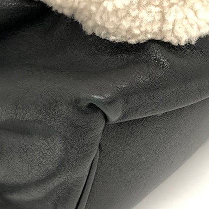 【現状渡し品】【レディース】 SAINT LAURENT サンローラン LEATHER MOUTON BACKPACK レザー バックパック リュック バッグ 鞄 180-260727-rs-04-fur カラー：ブラック 万代Net店
