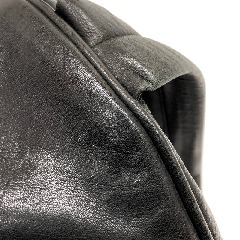 【現状渡し品】【レディース】 SAINT LAURENT サンローラン LEATHER MOUTON BACKPACK レザー バックパック リュック バッグ 鞄 180-260727-rs-04-fur カラー：ブラック 万代Net店
