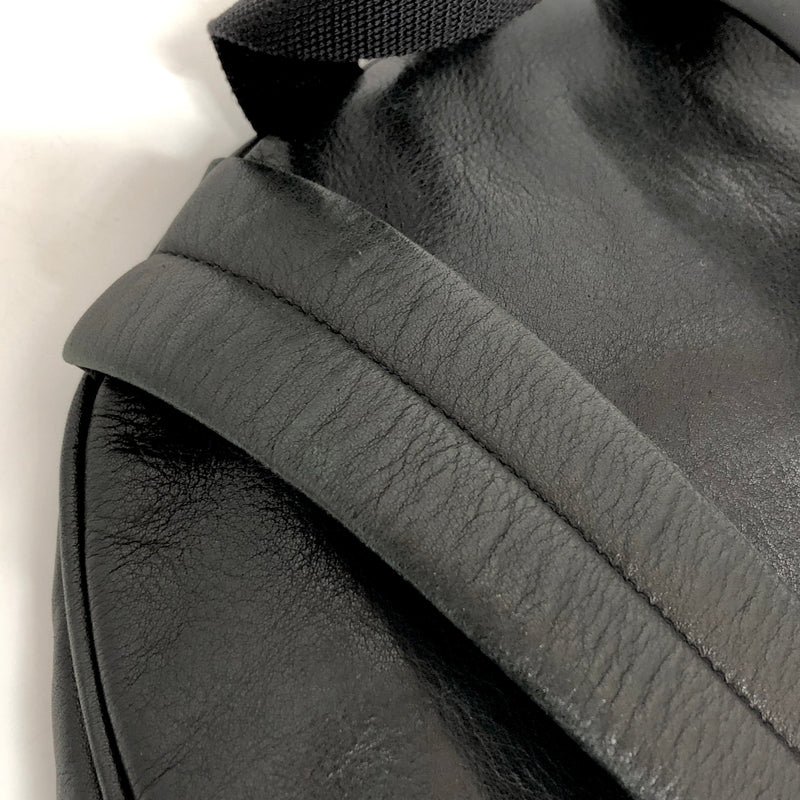 【現状渡し品】【レディース】 SAINT LAURENT サンローラン LEATHER MOUTON BACKPACK レザー バックパック リュック バッグ 鞄 180-260727-rs-04-fur カラー：ブラック 万代Net店