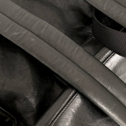 【現状渡し品】【レディース】 SAINT LAURENT サンローラン LEATHER MOUTON BACKPACK レザー バックパック リュック バッグ 鞄 180-260727-rs-04-fur カラー：ブラック 万代Net店