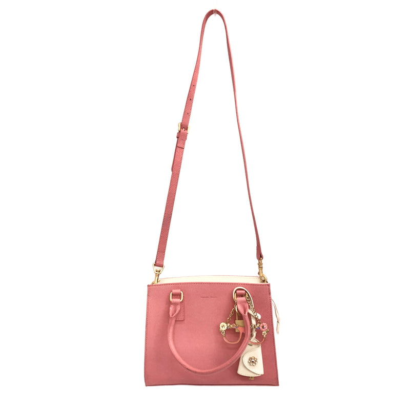 【中古品】【レディース】 SAMANTHA THAVASA サマンサタバサ SAMANTHA MINE 2WAY BAG サマンサマイン 2WAY ハンドバッグ ショルダーバッグ 鞄 188-260727-rs-05-fur カラー：コーラルピンク 万代Net店