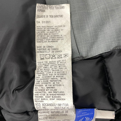 【中古品】【メンズ】 CANADA GOOSE カナダグース × EDIFICE 別注 コラボ CRESTON PARKA BLACK LABEL 3481JMB クレストンパーカ ブラックレーベル アウター ダウンジャケット 141-251211-yo-05-tei サイズ：S カラー：グレー 万代Net店