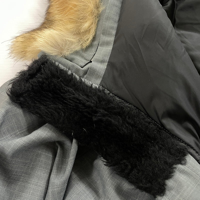 【中古品】【メンズ】 CANADA GOOSE カナダグース × EDIFICE 別注 コラボ CRESTON PARKA BLACK LABEL 3481JMB クレストンパーカ ブラックレーベル アウター ダウンジャケット 141-251211-yo-05-tei サイズ：S カラー：グレー 万代Net店