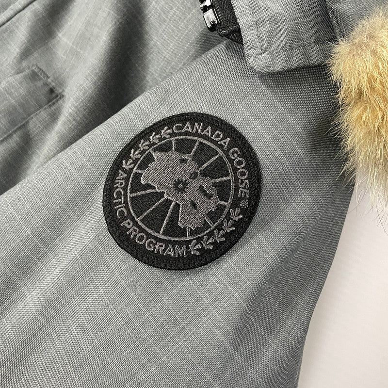 【中古品】【メンズ】 CANADA GOOSE カナダグース × EDIFICE 別注 コラボ CRESTON PARKA BLACK LABEL 3481JMB クレストンパーカ ブラックレーベル アウター ダウンジャケット 141-251211-yo-05-tei サイズ：S カラー：グレー 万代Net店
