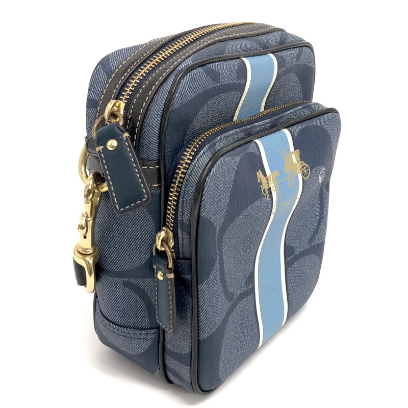 【現状渡し品】【レディース】 COACH コーチ SHOULDER BAG E0869-12581 ショルダーバッグ ポシェット 鞄 180-260727-rs-06-fur カラー：インディゴ系 万代Net店