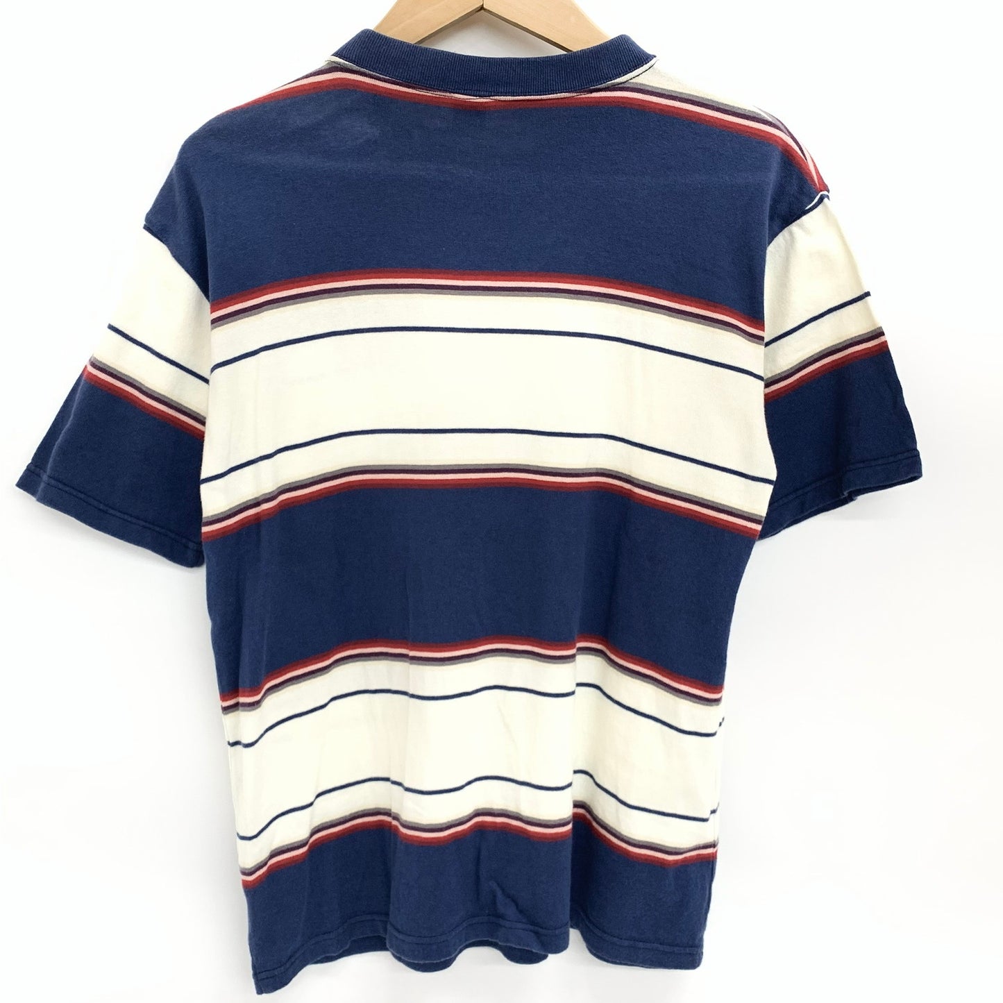 【中古品】【メンズ】 WAREHOUSE ウエアハウス S/S ボーダーポケット Tee 145-260302-ea-03-fur サイズ：表記なし カラー：ネイビー/オフホワイト/レッド 万代Net店
