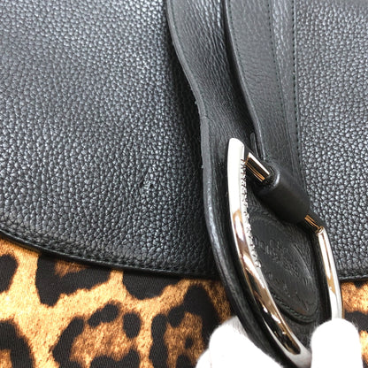 【中古品】【レディース】 DOLCE&GABBANA ドルチェアンドガッバーナ BB1571 レオパード キャンバス ショルダーバッグ ヒョウ柄 鞄 180-260727-rs-07-fur カラー：ブラック/レオパード 万代Net店
