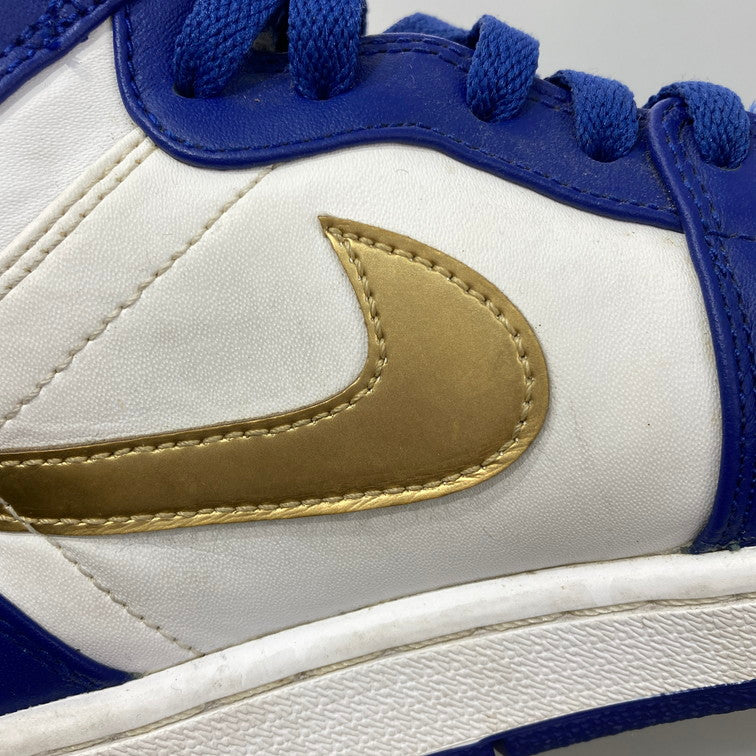 【中古品】【メンズ】 NIKE ナイキ 332550-406 AIR JORDAN 1 RETRO HIGH GOLD MEDAL スニーカー 160-260129-WA-03-iwa サイズ：28cm カラー：ブルー ホワイト ゴールド 万代Net店