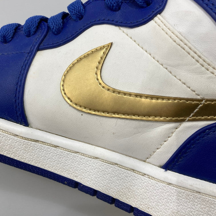 【中古品】【メンズ】 NIKE ナイキ 332550-406 AIR JORDAN 1 RETRO HIGH GOLD MEDAL スニーカー 160-260129-WA-03-iwa サイズ：28cm カラー：ブルー ホワイト ゴールド 万代Net店