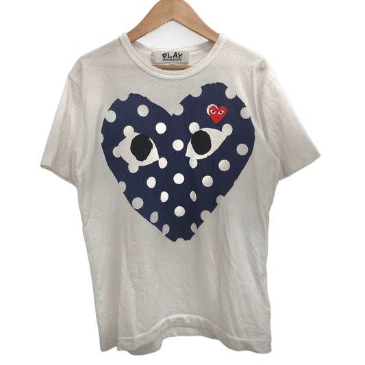 【現状渡し品】【メンズ】 PLAY COMME des GARCONS プレイコムデギャルソン DOT HEART S/S TEE AX-T234 ドットハート 半袖 Tシャツ トップス 古着 140-260728-rs-01-fur サイズ：L カラー：ホワイト 万代Net店