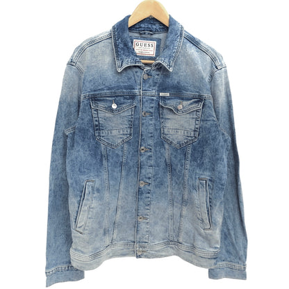 【中古品】【メンズ】 GUESS ゲス WILLIAM DENIM JACKET M01N14D3Y92 USED加工 デニムジャケット Gジャン アウター 古着 141-261020-rs-07-fur サイズ：L カラー：インディゴ 万代Net店