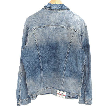 【中古品】【メンズ】 GUESS ゲス WILLIAM DENIM JACKET M01N14D3Y92 USED加工 デニムジャケット Gジャン アウター 古着 141-261020-rs-07-fur サイズ：L カラー：インディゴ 万代Net店