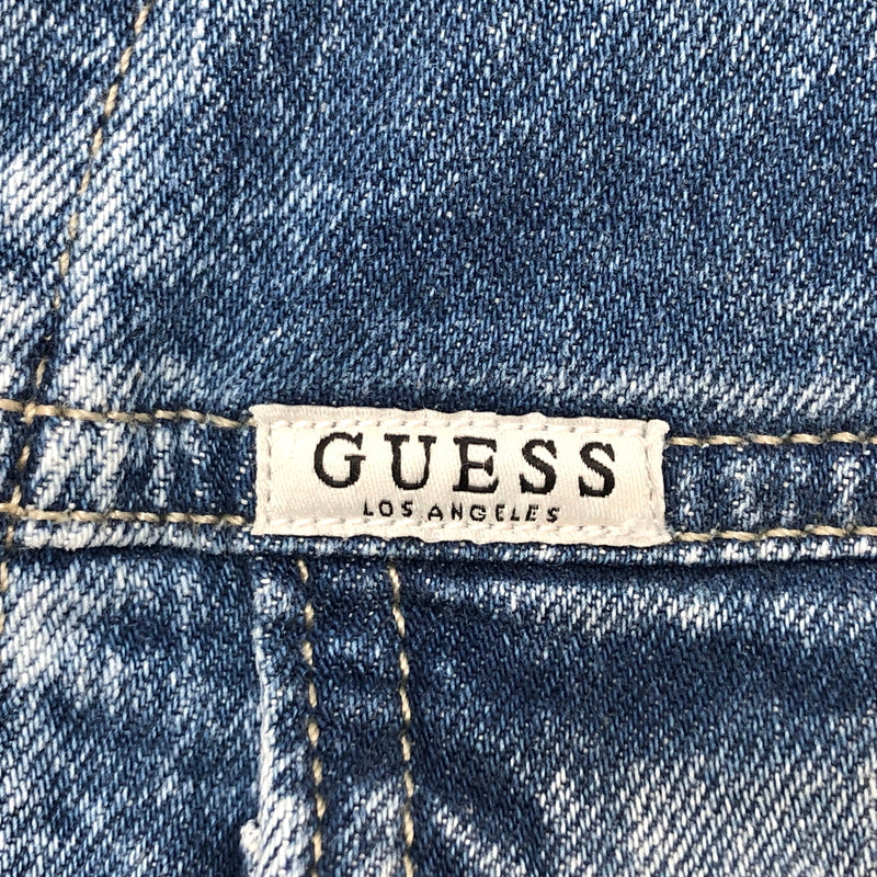 【中古品】【メンズ】 GUESS ゲス WILLIAM DENIM JACKET M01N14D3Y92 USED加工 デニムジャケット Gジャン アウター 古着 141-261020-rs-07-fur サイズ：L カラー：インディゴ 万代Net店