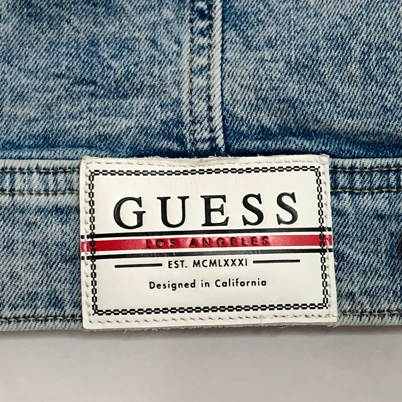 【中古品】【メンズ】 GUESS ゲス WILLIAM DENIM JACKET M01N14D3Y92 USED加工 デニムジャケット Gジャン アウター 古着 141-261020-rs-07-fur サイズ：L カラー：インディゴ 万代Net店