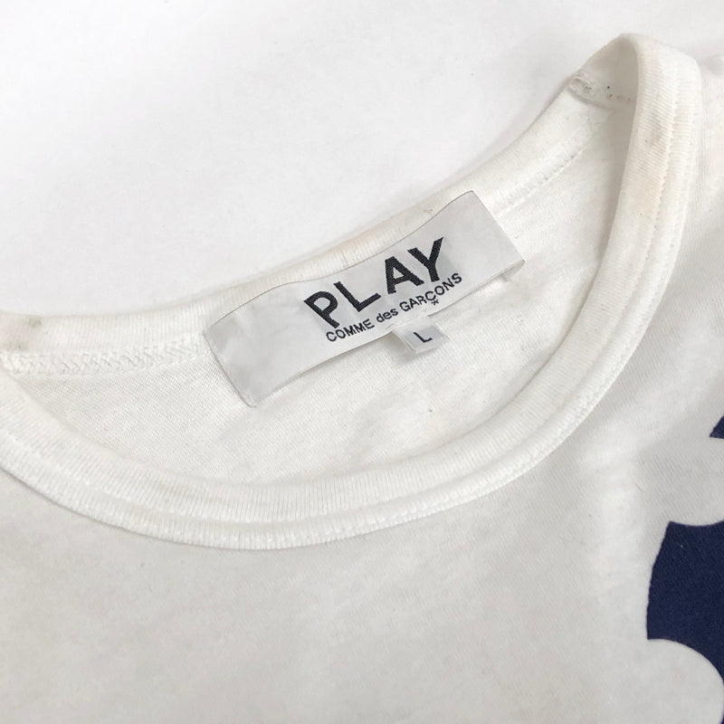【現状渡し品】【メンズ】 PLAY COMME des GARCONS プレイコムデギャルソン DOT HEART S/S TEE AX-T234 ドットハート 半袖 Tシャツ トップス 古着 140-260728-rs-01-fur サイズ：L カラー：ホワイト 万代Net店