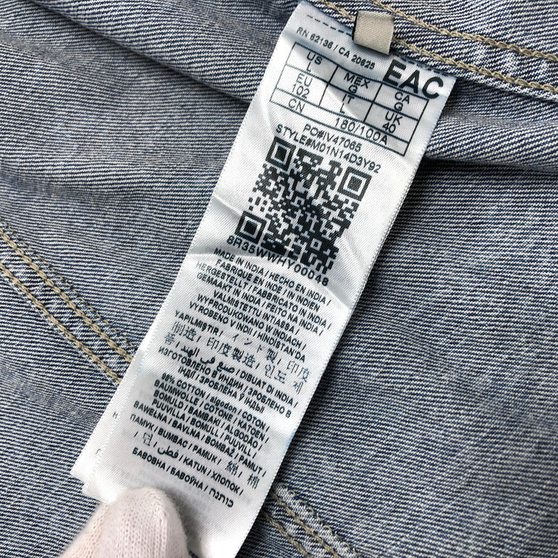 【中古品】【メンズ】 GUESS ゲス WILLIAM DENIM JACKET M01N14D3Y92 USED加工 デニムジャケット Gジャン アウター 古着 141-261020-rs-07-fur サイズ：L カラー：インディゴ 万代Net店