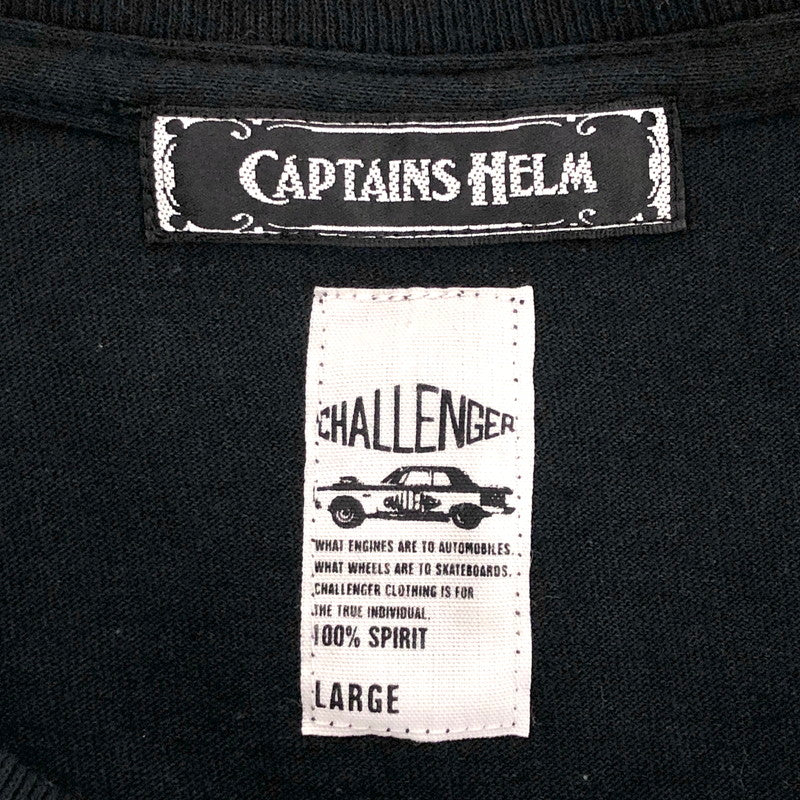 【中古品】【メンズ】 CAPTAINS HELM キャプテンズヘルム × CHALLENGER S/S BITE ME Tee 半袖 Tシャツ トップス ストリート系 142-250901-rs-08-fur サイズ：L カラー：ブラック 万代Net店