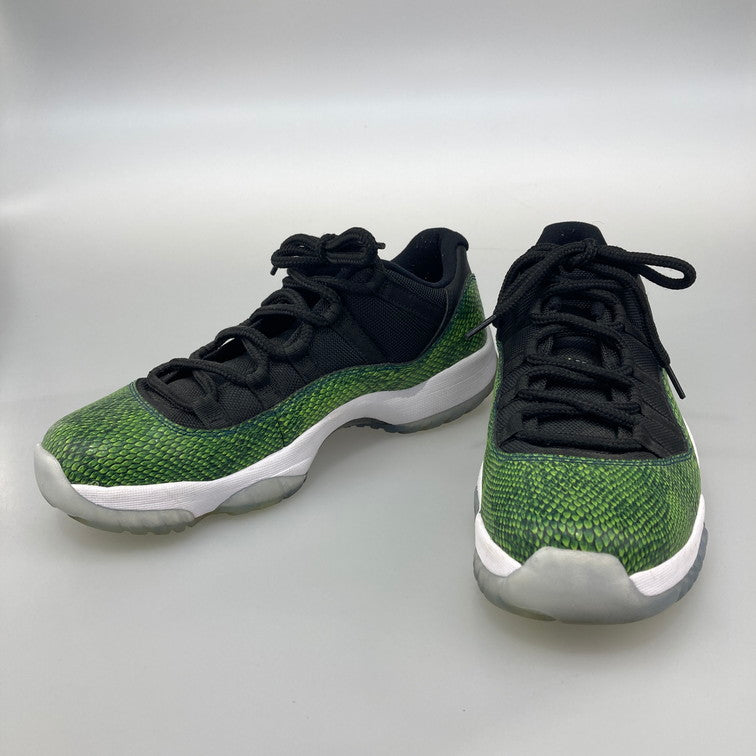 【中古品】【メンズ】 NIKE ナイキ 528895-033 AIR JORDAN 11 RETRO LOW GREEN SNAKESKIN エア ジョーダン 11 レトロ ロー スニーカー 本体のみ（箱なし） 160-251025-WA-10-iwa サイズ：27.5 カラー：ブラック グリーン系 万代Net店