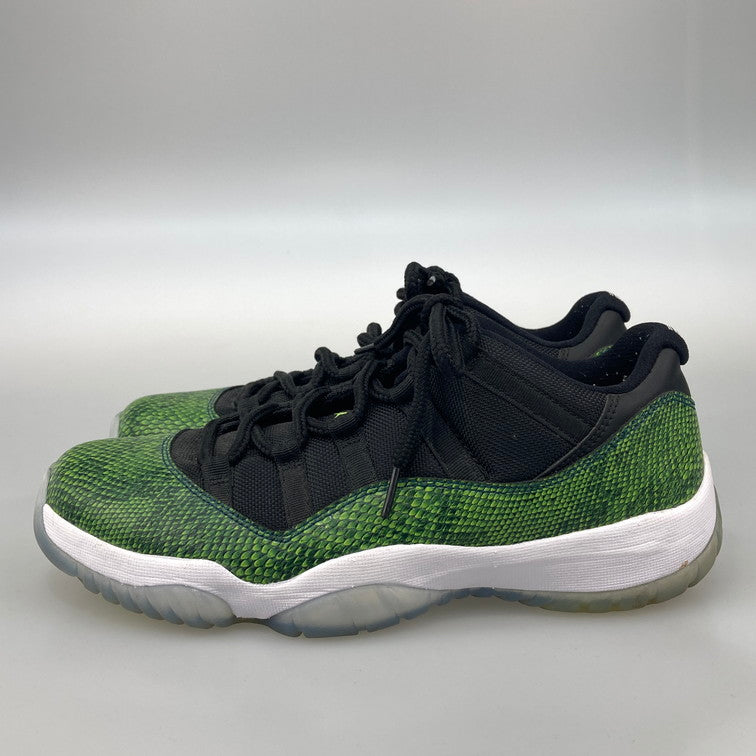 【中古品】【メンズ】 NIKE ナイキ 528895-033 AIR JORDAN 11 RETRO LOW GREEN SNAKESKIN エア ジョーダン 11 レトロ ロー スニーカー 本体のみ（箱なし） 160-251025-WA-10-iwa サイズ：27.5 カラー：ブラック グリーン系 万代Net店