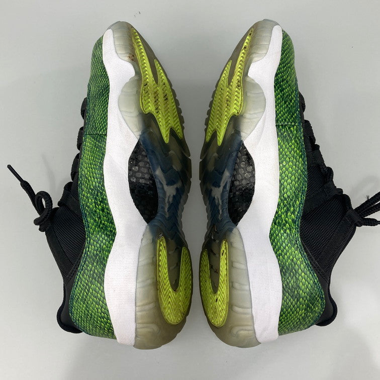 【中古品】【メンズ】 NIKE ナイキ 528895-033 AIR JORDAN 11 RETRO LOW GREEN SNAKESKIN エア ジョーダン 11 レトロ ロー スニーカー 本体のみ（箱なし） 160-251025-WA-10-iwa サイズ：27.5 カラー：ブラック グリーン系 万代Net店