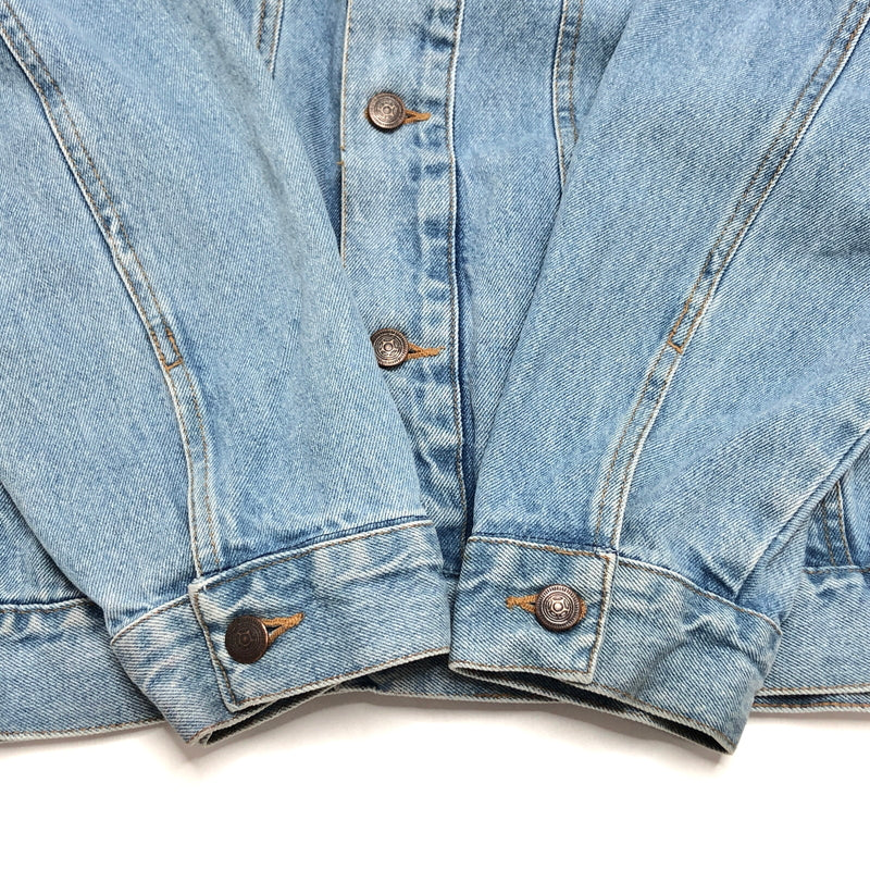【現状渡し品】【メンズ】 CH APPAREL シーエイチ・アパレル "THE PRICE IS RIGHT" DENIM JACKET デニムジャケット Gジャン アウター 古着 ヴィンテージ 146-261020-rs-10-fur サイズ：L カラー：ライトインディゴ 万代Net店