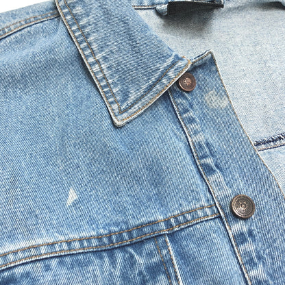 【現状渡し品】【メンズ】 CH APPAREL シーエイチ・アパレル "THE PRICE IS RIGHT" DENIM JACKET デニムジャケット Gジャン アウター 古着 ヴィンテージ 146-261020-rs-10-fur サイズ：L カラー：ライトインディゴ 万代Net店