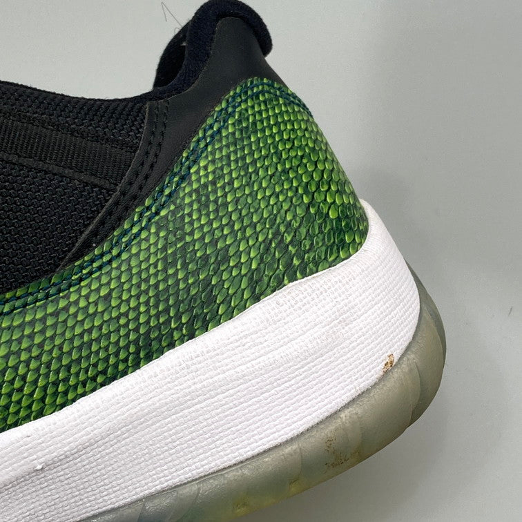 【中古品】【メンズ】 NIKE ナイキ 528895-033 AIR JORDAN 11 RETRO LOW GREEN SNAKESKIN エア ジョーダン 11 レトロ ロー スニーカー 本体のみ（箱なし） 160-251025-WA-10-iwa サイズ：27.5 カラー：ブラック グリーン系 万代Net店