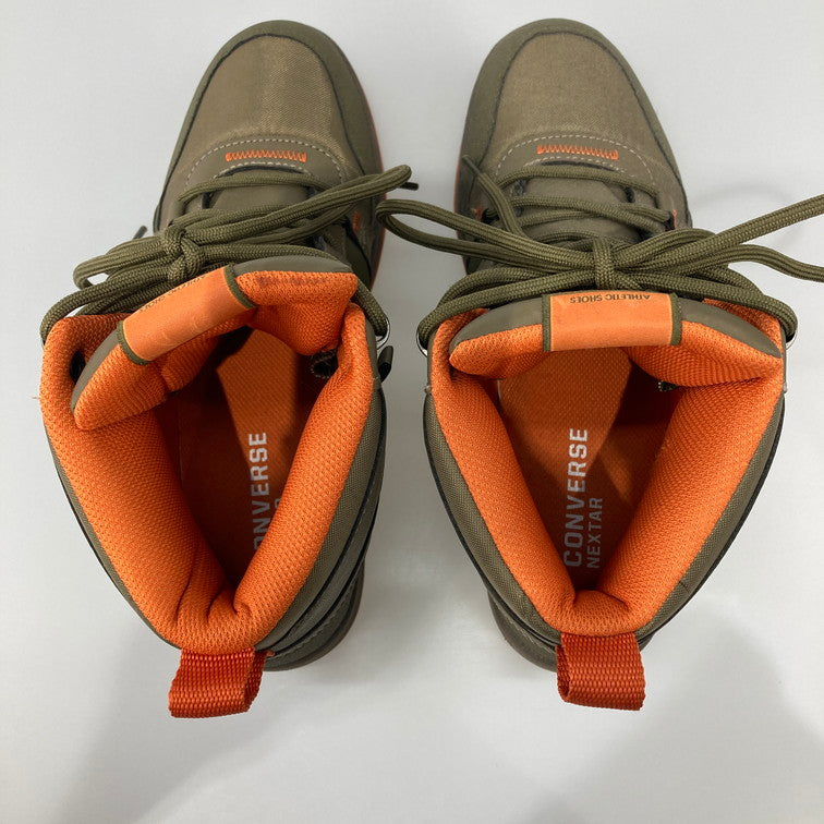【中古品】【メンズ/レディース】 CONVERSE コンバース ネクスター スニーカー 本体のみ（箱なし） 165-251026-WA-02-iwa サイズ：25 カラー：カーキ系 オレンジ 万代Net店
