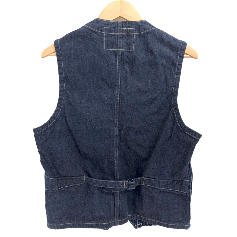 【中古品】【メンズ】 SUGAR CANE シュガーケーン 9OZ. WABASH STRIPE WORK VEST SC12654 ワークベスト トップス 古着 145-260728-rs-02-fur サイズ：38 カラー：インディゴブルー 万代Net店