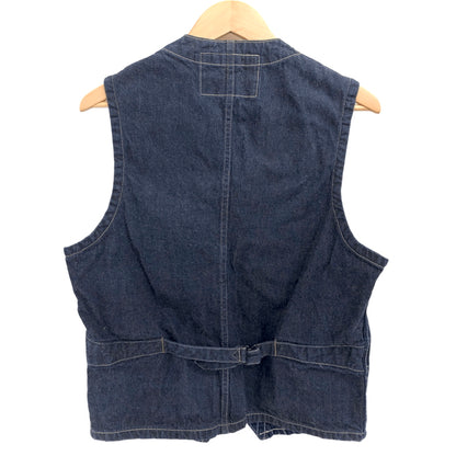 【中古品】【メンズ】 SUGAR CANE シュガーケーン 9OZ. WABASH STRIPE WORK VEST SC12654 ワークベスト トップス 古着 145-260728-rs-02-fur サイズ：38 カラー：インディゴブルー 万代Net店