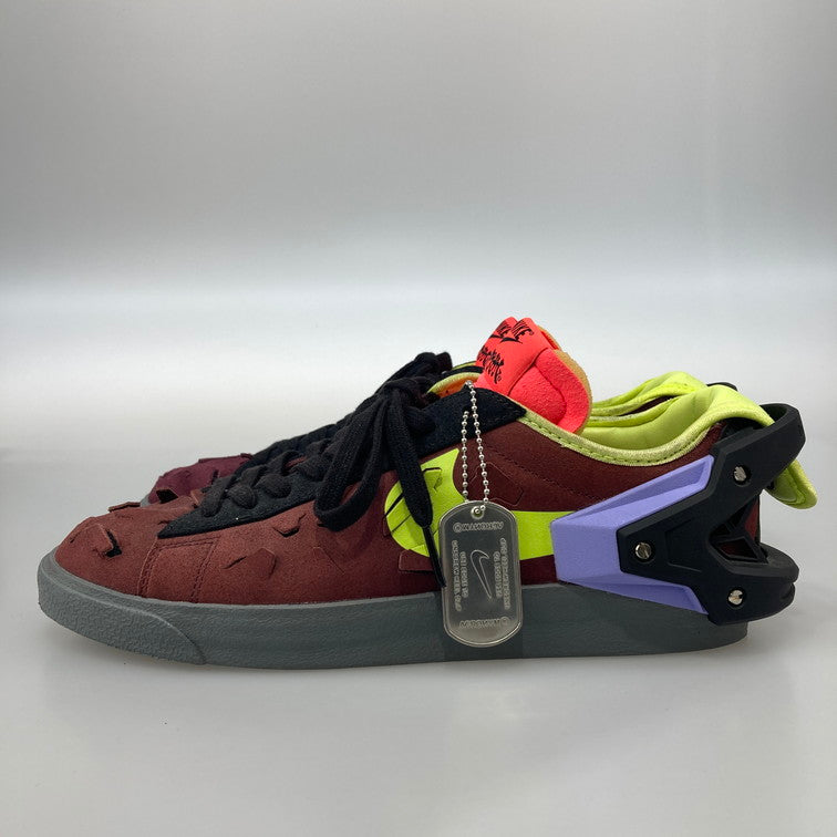 【中古品】【メンズ】 NIKE ナイキ DN2067-600 BLAZER LOW/ACRNM ブレイザー ロー アクロニウム スニーカー 160-251216-WA-14-iwa サイズ：26.5cm カラー：NIGHT MAROON/LEMON VENOM-BLACK 万代Net店