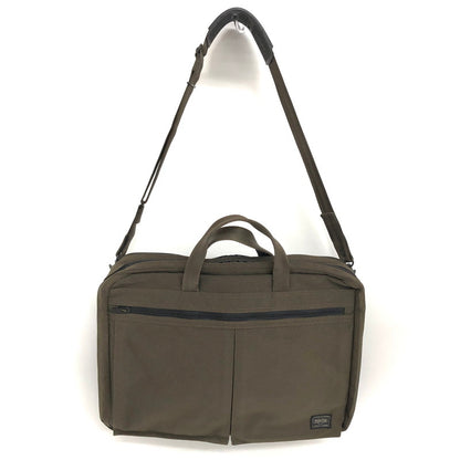 【中古品】【メンズ/レディース】 PORTER ポーター TENSION 627-17307 ブリーフケース ビジネスバッグ 鞄 188-260511-rs-05-fur カラー：カーキ・オリーブ系 万代Net店