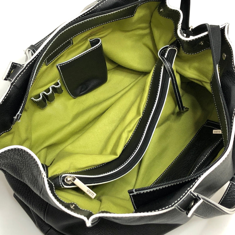【現状渡し品】【レディース】 LUPO Barcelona ルポバルセロナ GENUNE LEATHER BAG トートバッグ ハンドバッグ ボストンバッグ 鞄 188-260728-rs-03-fur カラー：ブラック 万代Net店