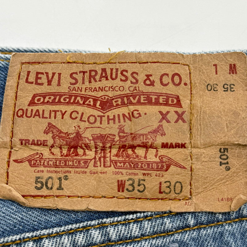 【中古品】【メンズ】 LEVI'S リーバイス BUTTON FLY/501 DENIM PANTS デニムパンツ 005010000 SMALL-E ボトムス 157-260603-sa-01-fur サイズ：35×30 カラー：インディゴ 万代Net店