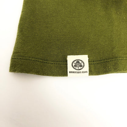 【現状渡し品】【メンズ】 桃太郎ジーンズ S/S TEE 半袖 Tシャツ トップス アメカジ系 145-251203-yu-05-fur サイズ：M カラー：カーキ系 万代Net店