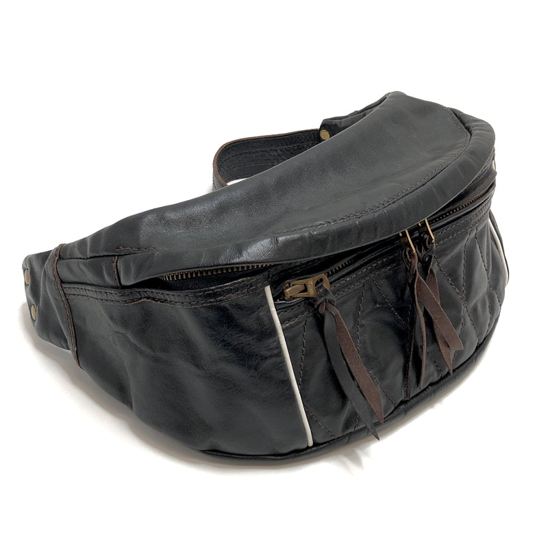 【現状渡し品】【メンズ】 WESTRIDE ウエストライド RIDING WAIST BAG ホースハイド ライディングウエストバッグ ボディバッグ 鞄 188-260728-rs-04-fur カラー：ブラック 万代Net店