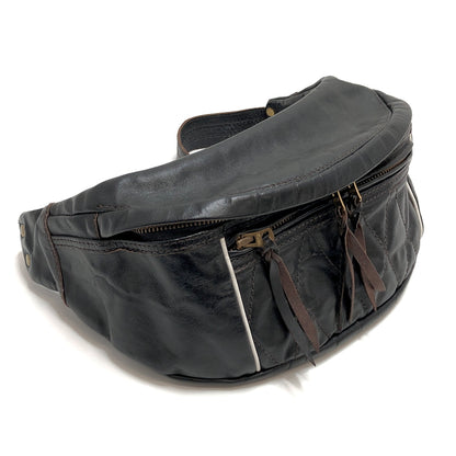 【現状渡し品】【メンズ】 WESTRIDE ウエストライド RIDING WAIST BAG ホースハイド ライディングウエストバッグ ボディバッグ 鞄 188-260728-rs-04-fur カラー：ブラック 万代Net店