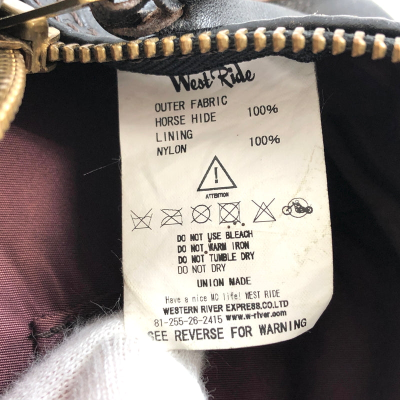 【現状渡し品】【メンズ】 WESTRIDE ウエストライド RIDING WAIST BAG ホースハイド ライディングウエストバッグ ボディバッグ 鞄 188-260728-rs-04-fur カラー：ブラック 万代Net店