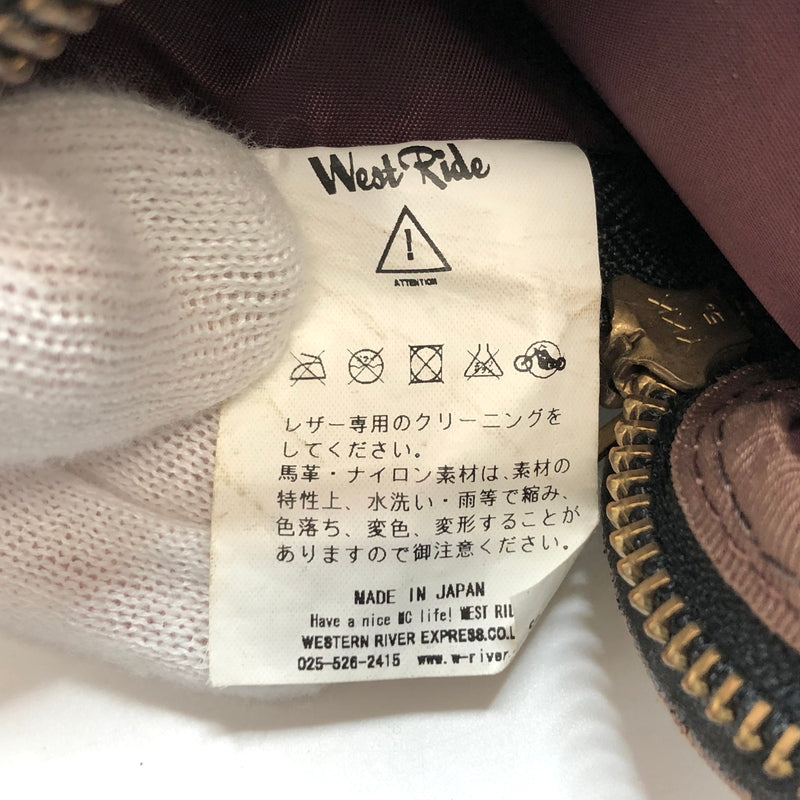 【現状渡し品】【メンズ】 WESTRIDE ウエストライド RIDING WAIST BAG ホースハイド ライディングウエストバッグ ボディバッグ 鞄 188-260728-rs-04-fur カラー：ブラック 万代Net店