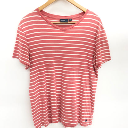 【現状渡し品】【メンズ】 POLO RALPH LAUREN ポロ・ラルフローレン S/S TEE 半袖 Tシャツ トップス ボーダー 147-251203-yu-07-fur サイズ：M カラー：ピンク系 万代Net店