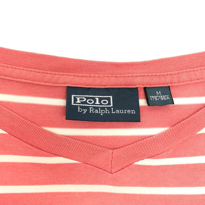 【現状渡し品】【メンズ】 POLO RALPH LAUREN ポロ・ラルフローレン S/S TEE 半袖 Tシャツ トップス ボーダー 147-251203-yu-07-fur サイズ：M カラー：ピンク系 万代Net店