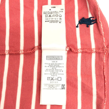 【現状渡し品】【メンズ】 POLO RALPH LAUREN ポロ・ラルフローレン S/S TEE 半袖 Tシャツ トップス ボーダー 147-251203-yu-07-fur サイズ：M カラー：ピンク系 万代Net店