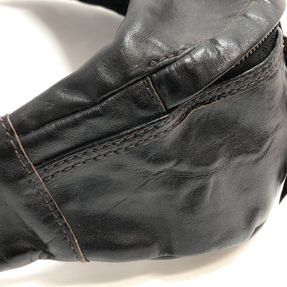 【現状渡し品】【メンズ】 WESTRIDE ウエストライド RIDING WAIST BAG ホースハイド ライディングウエストバッグ ボディバッグ 鞄 188-260728-rs-04-fur カラー：ブラック 万代Net店